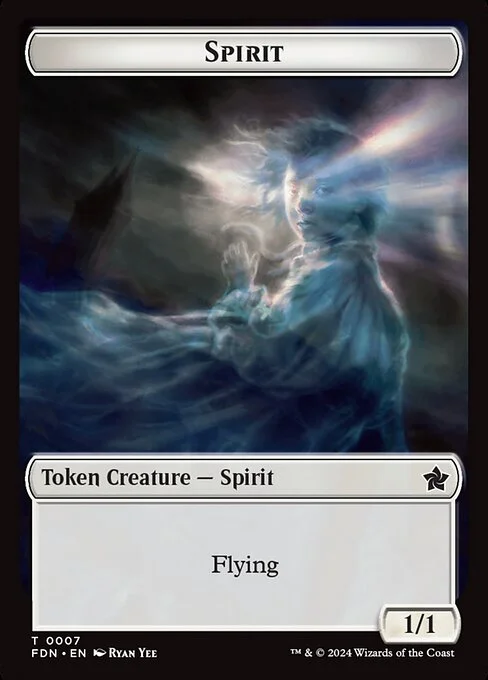 Spirit, carta Magic di tipo Token Creature — Spirit illustrata da Ryan Yee