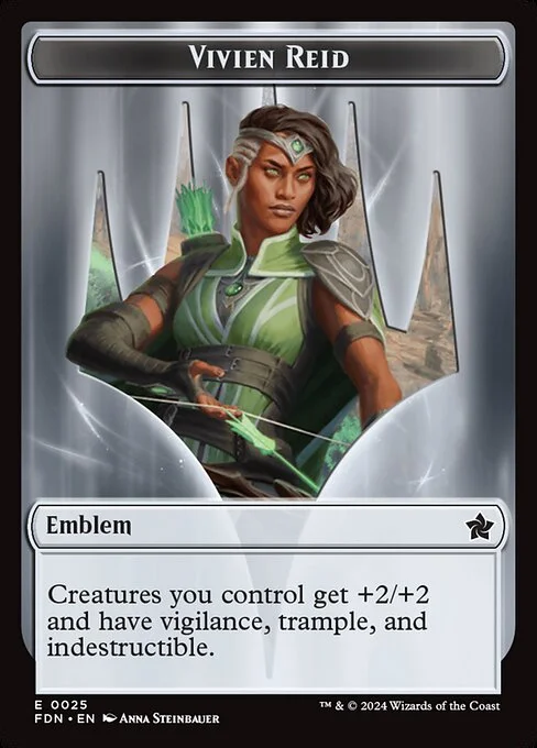 Vivien Reid Emblem, carta Magic di tipo Emblem — Vivien illustrata da Anna Steinbauer