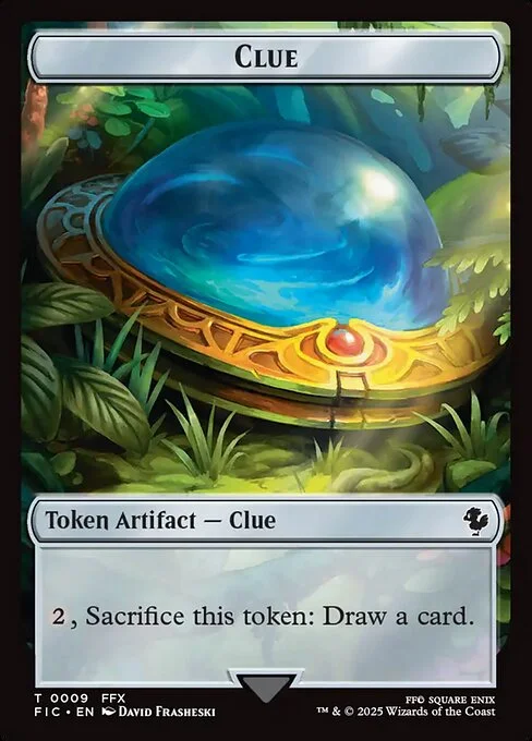 Clue, carta Magic di tipo Token Artifact — Clue illustrata da David Frasheski