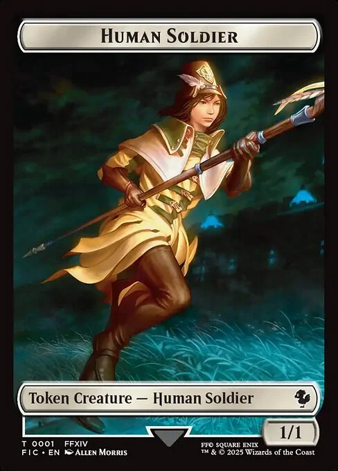 Human Soldier, carta Magic di tipo Token Creature — Human Soldier illustrata da Allen Morris
