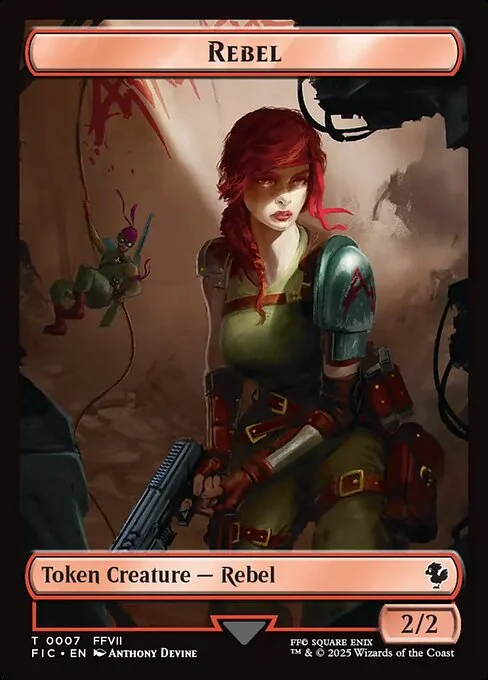 Rebel, carta Magic di tipo Token Creature — Rebel illustrata da Anthony Devine