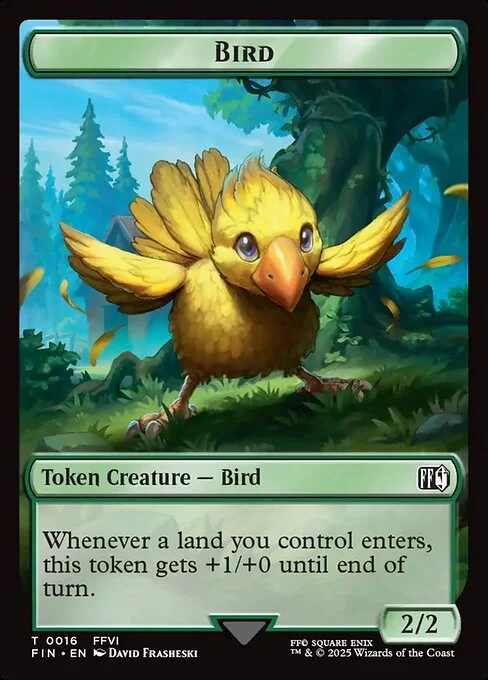 Bird, carta Magic di tipo Token Creature — Bird illustrata da David Frasheski