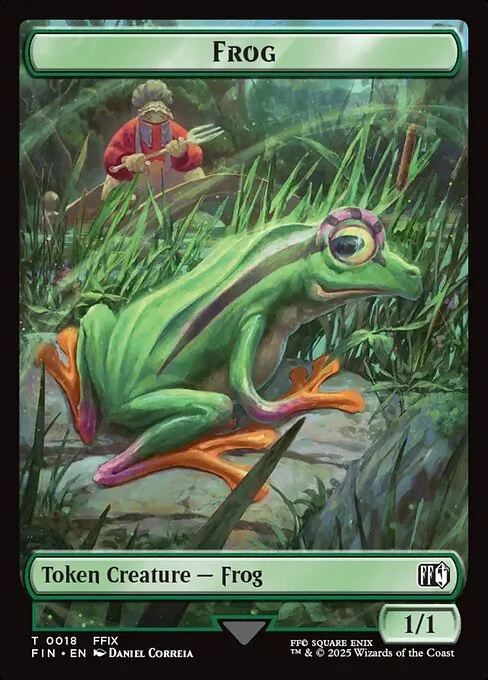 Frog, carta Magic di tipo Token Creature — Frog illustrata da Daniel Correia