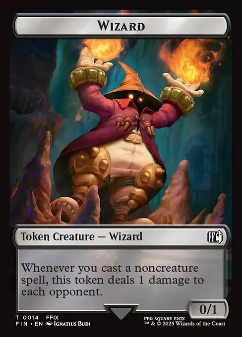 Wizard, carta Magic di tipo Token Creature — Wizard illustrata da Ignatius Budi