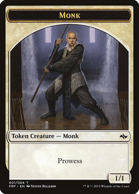 Monk, carta Magic di tipo Token Creature — Monk illustrata da Steven Belledin