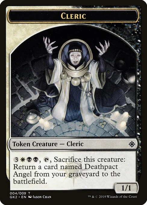 Cleric, carta Magic di tipo Token Creature — Cleric illustrata da Jason Chan