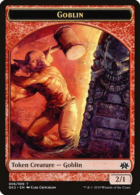 Goblin, carta Magic di tipo Token Creature — Goblin illustrata da Carl Critchlow