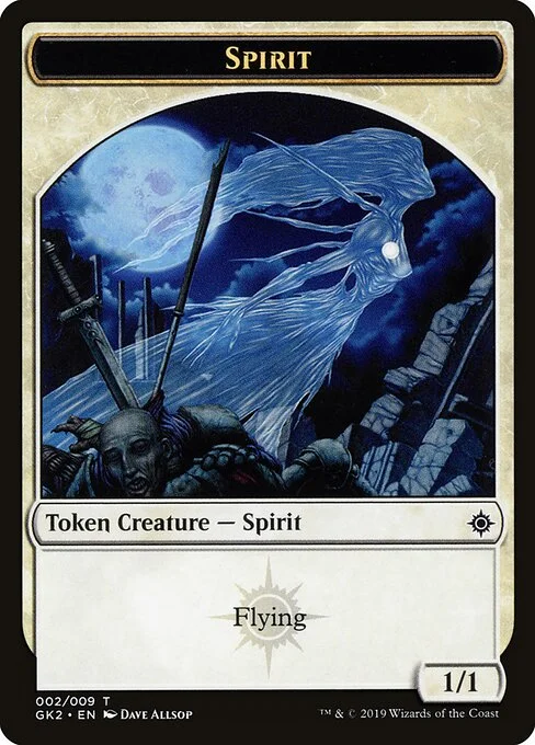 Spirit, carta Magic di tipo Token Creature — Spirit illustrata da Dave Allsop