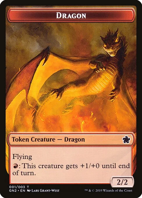 Dragon, carta Magic di tipo Token Creature — Dragon illustrata da Lars Grant-West