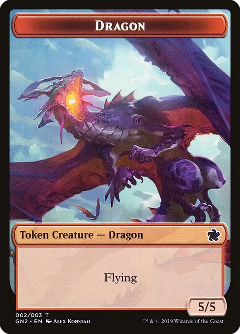 Dragon, carta Magic di tipo Token Creature — Dragon illustrata da Alex Konstad