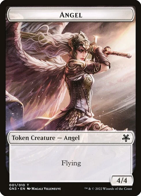 Angel, carta Magic di tipo Token Creature — Angel illustrata da Magali Villeneuve