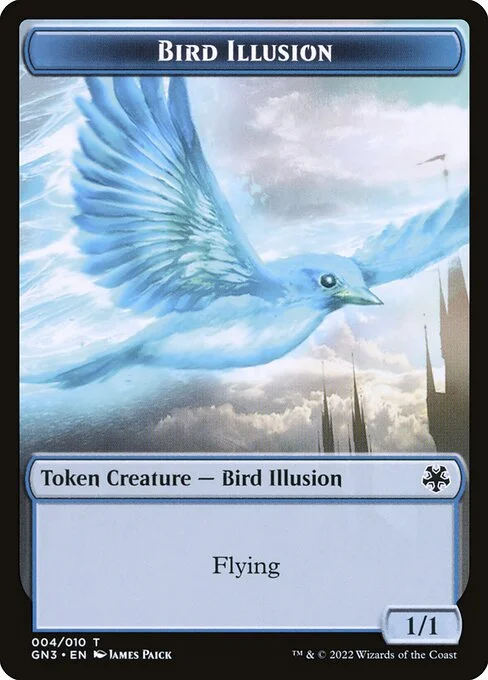 Bird Illusion, carta Magic di tipo Token Creature — Bird Illusion illustrata da James Paick