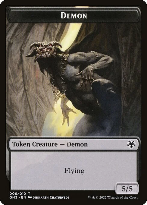Demon, carta Magic di tipo Token Creature — Demon illustrata da Sidharth Chaturvedi