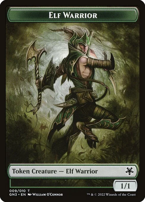 Elf Warrior, carta Magic di tipo Token Creature — Elf Warrior illustrata da William O'Connor