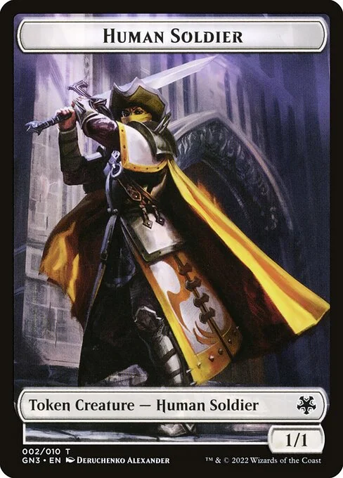 Human Soldier, carta Magic di tipo Token Creature — Human Soldier illustrata da Deruchenko Alexander