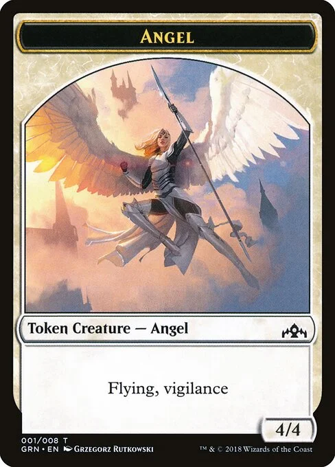 Angel, carta Magic di tipo Token Creature — Angel illustrata da Grzegorz Rutkowski