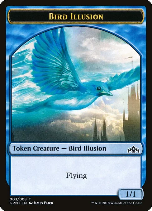 Bird Illusion, carta Magic di tipo Token Creature — Bird Illusion illustrata da James Paick