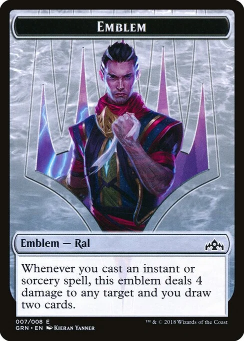 Ral, Izzet Viceroy Emblem, carta Magic di tipo Emblem — Ral illustrata da Kieran Yanner