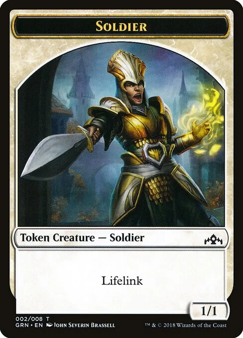 Soldier, carta Magic di tipo Token Creature — Soldier illustrata da John Severin Brassell