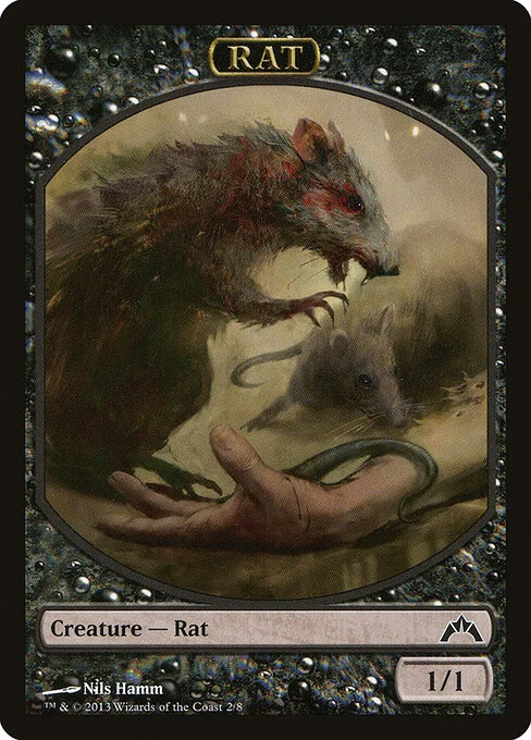 Rat, carta Magic di tipo Token Creature — Rat illustrata da Nils Hamm
