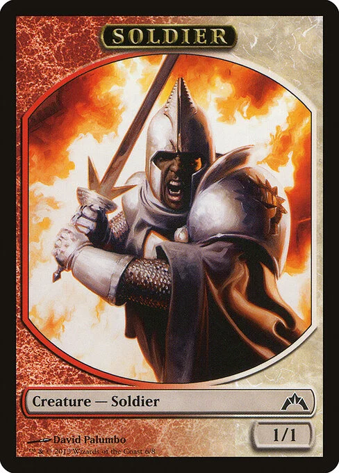 Soldier, carta Magic di tipo Token Creature — Soldier illustrata da David Palumbo