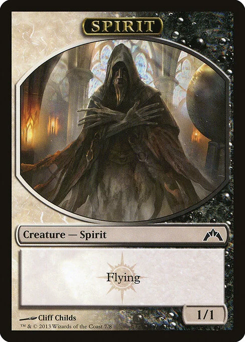 Spirit, carta Magic di tipo Token Creature — Spirit illustrata da Cliff Childs