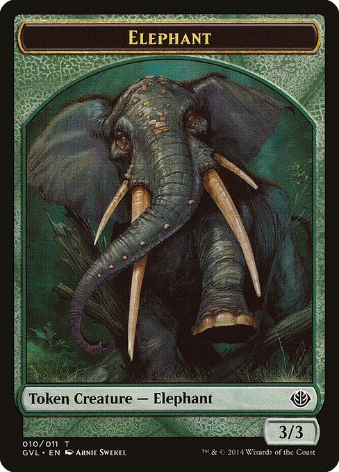 Elephant, carta Magic di tipo Token Creature — Elephant illustrata da Arnie Swekel