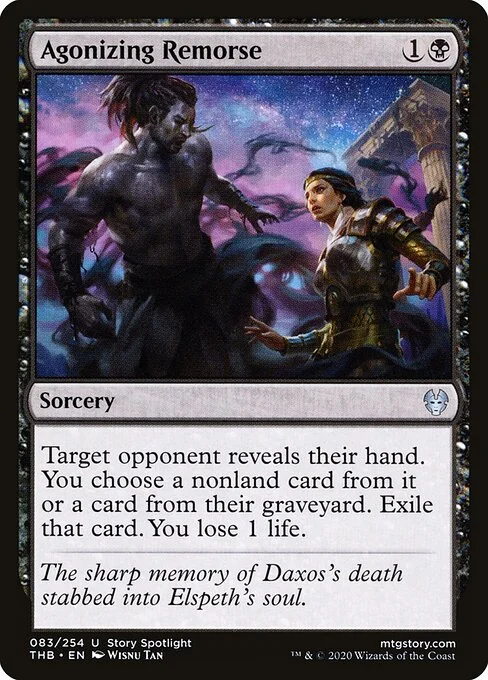 Agonizing Remorse, carta Magic di tipo Sorcery illustrata da Wisnu Tan