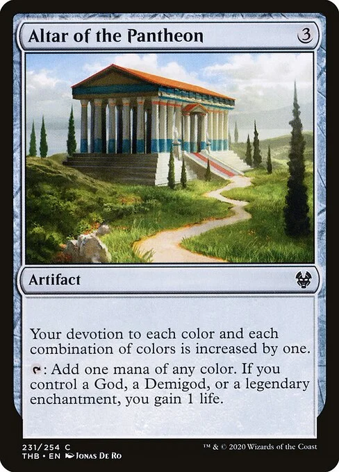 Altar of the Pantheon, carta Magic di tipo Artifact illustrata da Jonas De Ro