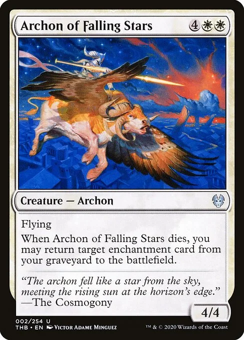 Archon of Falling Stars, carta Magic di tipo Creature — Archon illustrata da Victor Adame Minguez