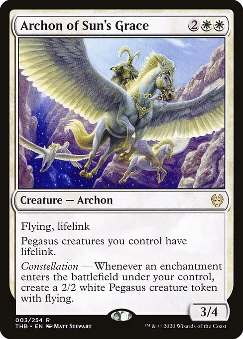 Archon of Sun's Grace, carta Magic di tipo Creature — Archon illustrata da Matt Stewart