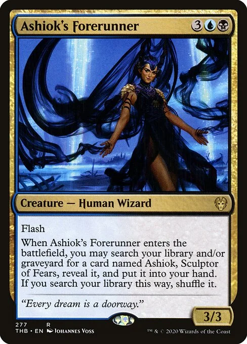 Ashiok's Forerunner, carta Magic di tipo Creature — Human Wizard illustrata da Johannes Voss