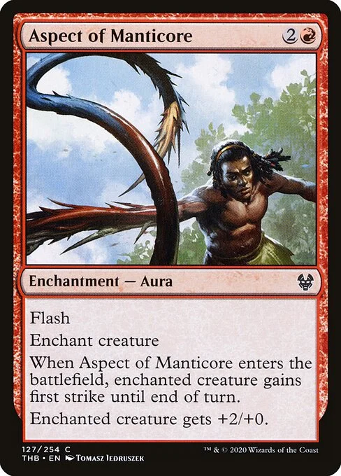 Aspect of Manticore, carta Magic di tipo Enchantment — Aura illustrata da Tomasz Jedruszek