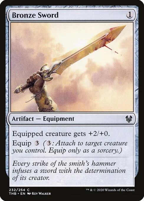 Bronze Sword, carta Magic di tipo Artifact — Equipment illustrata da Kev Walker