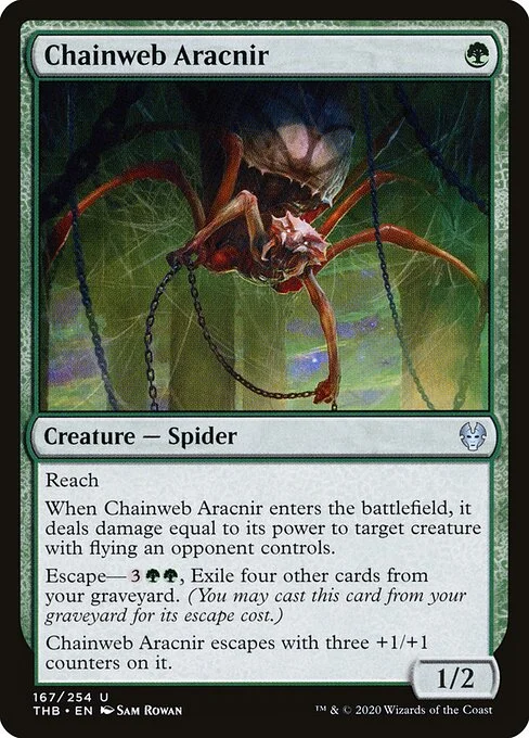 Chainweb Aracnir, carta Magic di tipo Creature — Spider illustrata da Sam Rowan