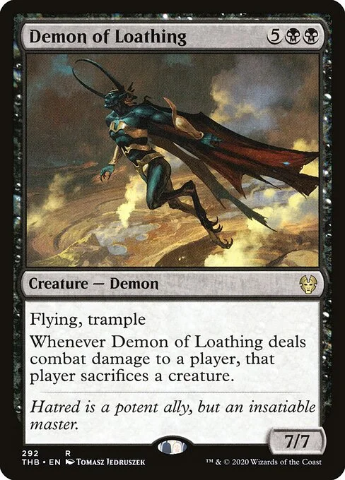 Demon of Loathing, carta Magic di tipo Creature — Demon illustrata da Tomasz Jedruszek
