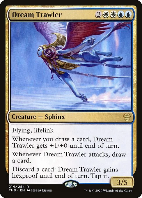 Dream Trawler, carta Magic di tipo Creature — Sphinx illustrata da Jesper Ejsing