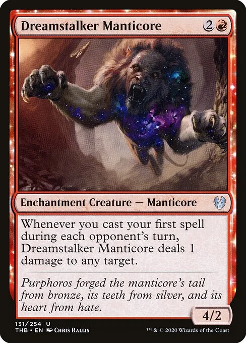 Dreamstalker Manticore, carta Magic di tipo Enchantment Creature — Manticore illustrata da Chris Rallis