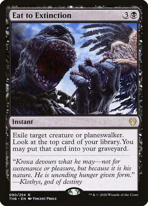 Eat to Extinction, carta Magic di tipo Instant illustrata da Vincent Proce