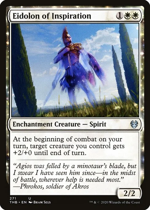 Eidolon of Inspiration, carta Magic di tipo Enchantment Creature — Spirit illustrata da Bram Sels