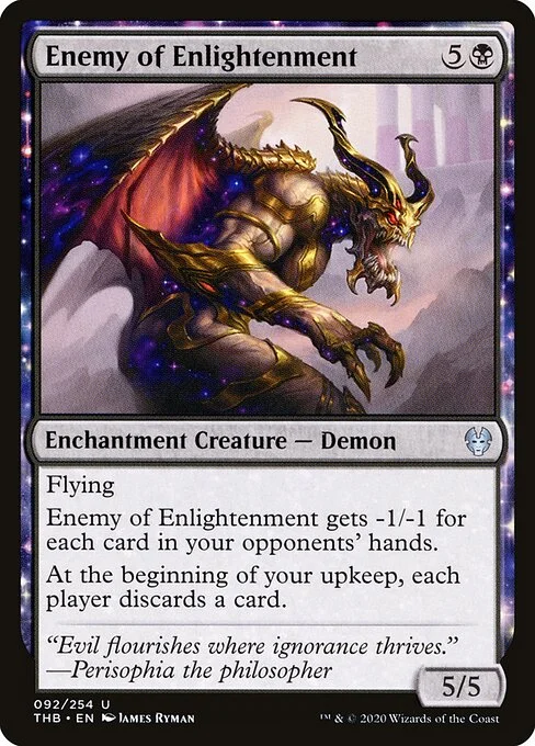 Enemy of Enlightenment, carta Magic di tipo Enchantment Creature — Demon illustrata da James Ryman
