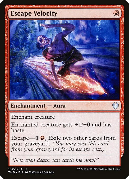 Escape Velocity, carta Magic di tipo Enchantment — Aura illustrata da Mathias Kollros
