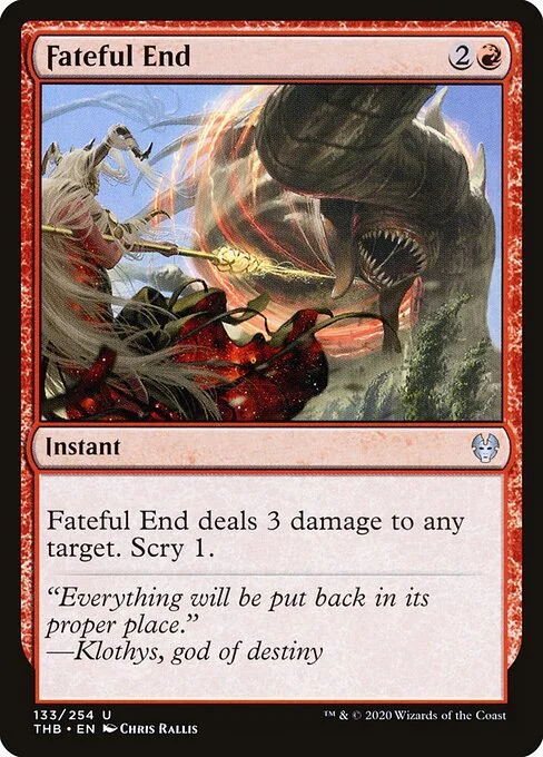 Fateful End, carta Magic di tipo Instant illustrata da Chris Rallis