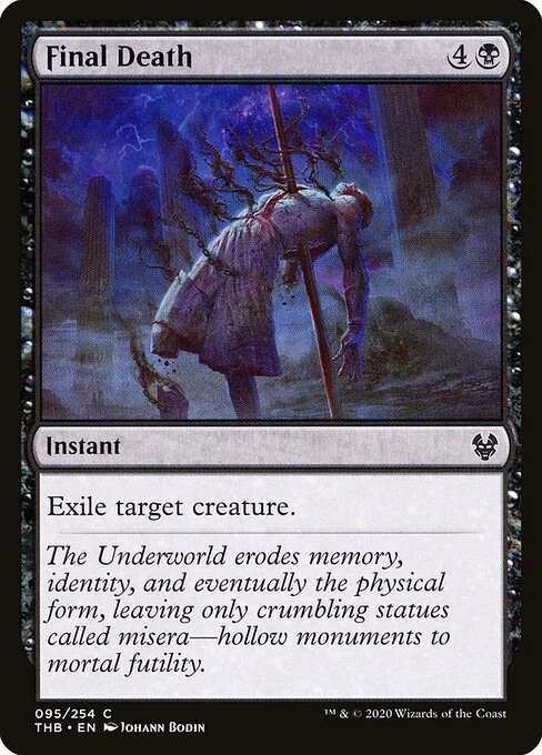 Final Death, carta Magic di tipo Instant illustrata da Johann Bodin