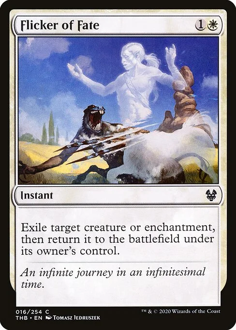 Flicker of Fate, carta Magic di tipo Instant illustrata da Tomasz Jedruszek