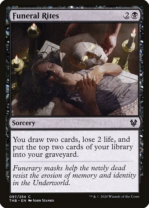 Funeral Rites, carta Magic di tipo Sorcery illustrata da John Stanko