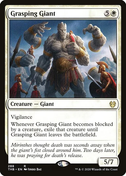 Grasping Giant, carta Magic di tipo Creature — Giant illustrata da Jinho Bae