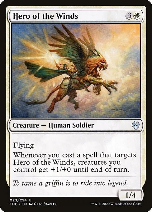 Hero of the Winds, carta Magic di tipo Creature — Human Soldier illustrata da Greg Staples