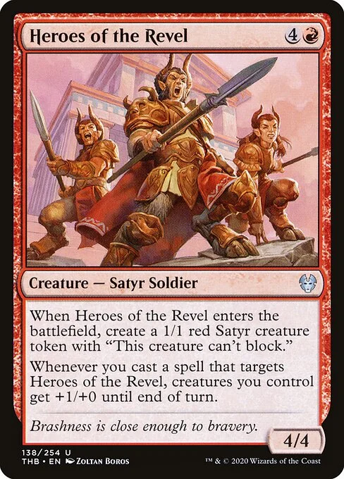 Heroes of the Revel, carta Magic di tipo Creature — Satyr Soldier illustrata da Zoltan Boros