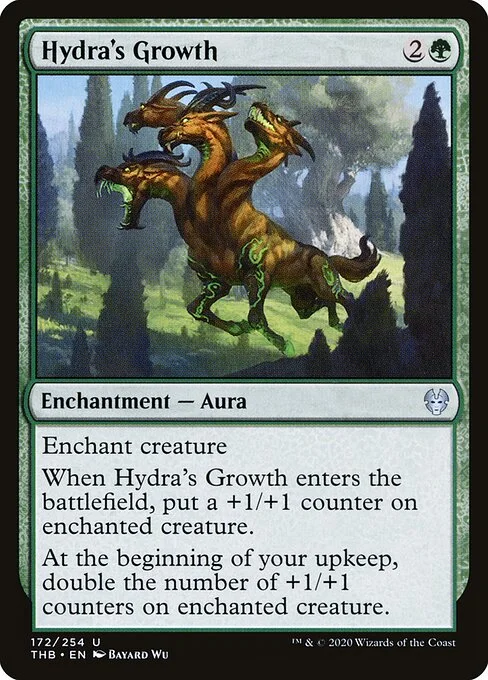 Hydra's Growth, carta Magic di tipo Enchantment — Aura illustrata da Bayard Wu